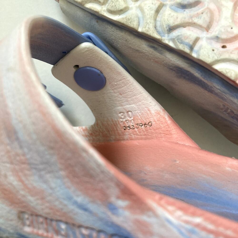 Birkenstock Arizona EVA Marble Slip On Sandals - Pink Blue White - 30 Euro - Picture 5 of 9